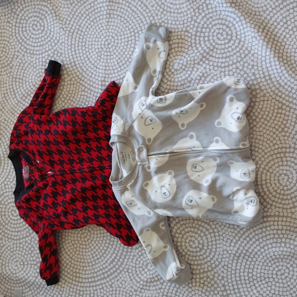 Baby Boy or Girl Long Sleeve One Piece Sleepsack (set of 2)